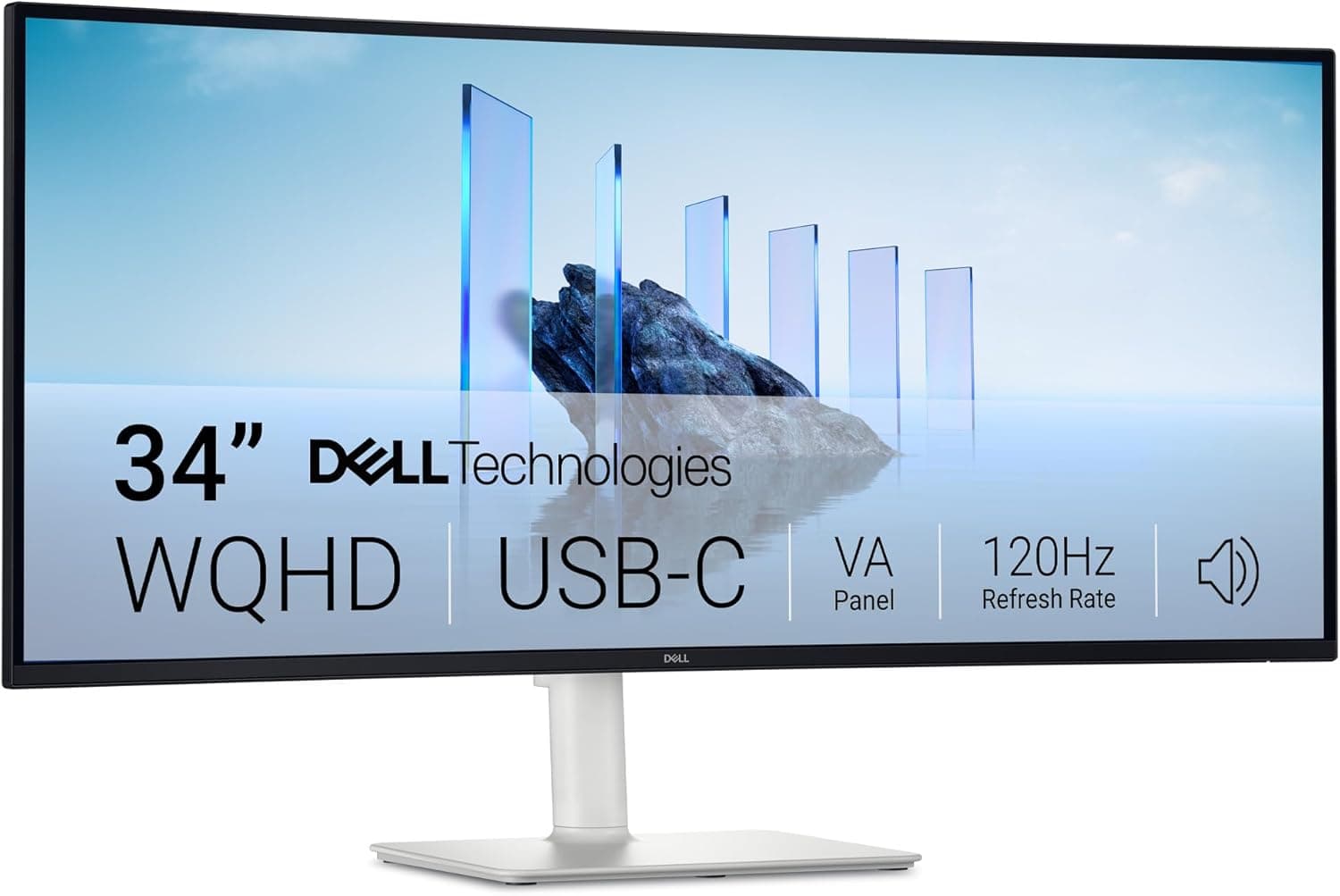 Amazon product: Dell 34 Plus USB-C Curved Monitor - S3425DW - 34-inch for backyard studio construction