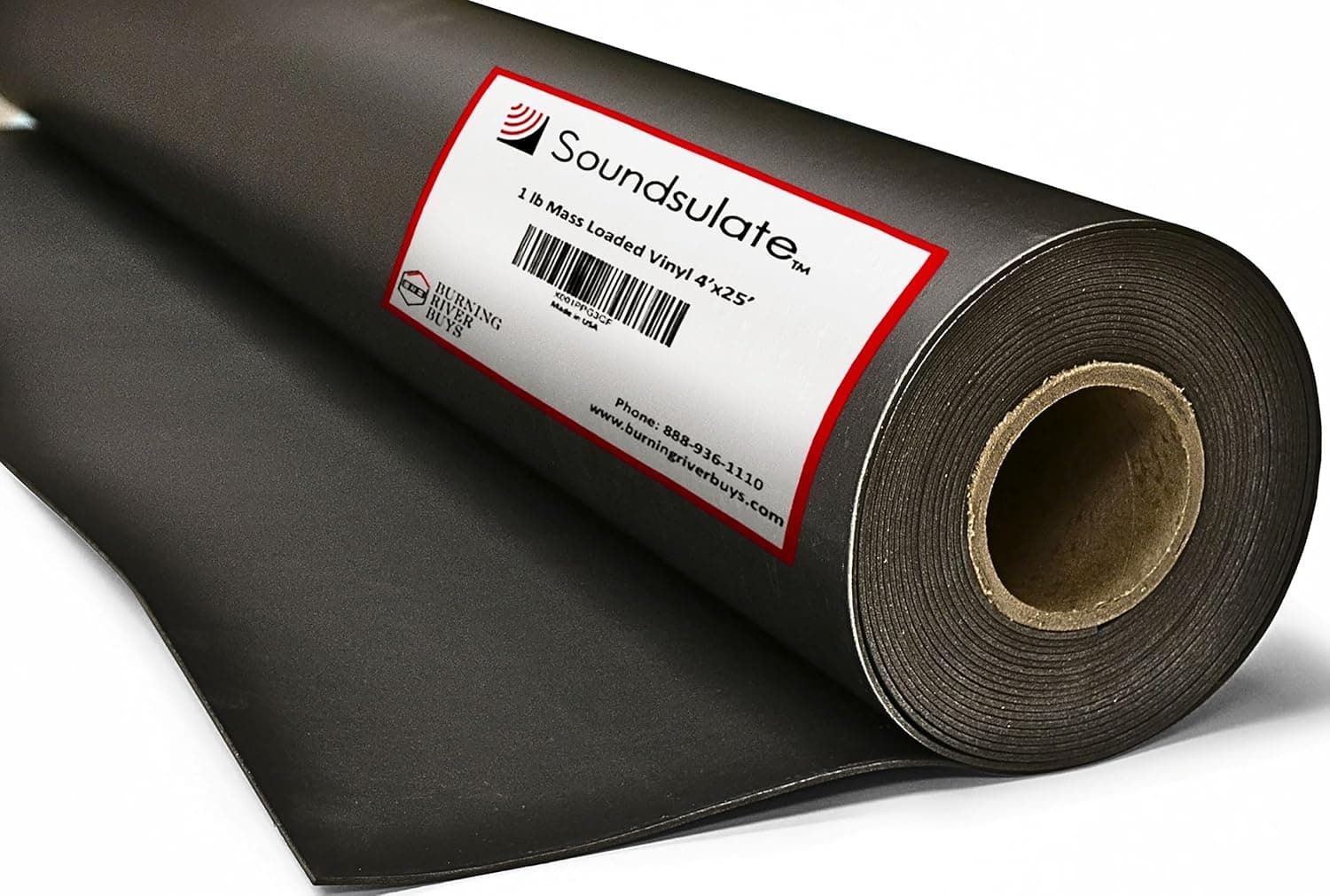 Amazon product: Soundsulate™ Next Generation, 1 lb. Mass Loaded Vinyl (MLV) Soundproofing Barrier Roll for backyard studio construction